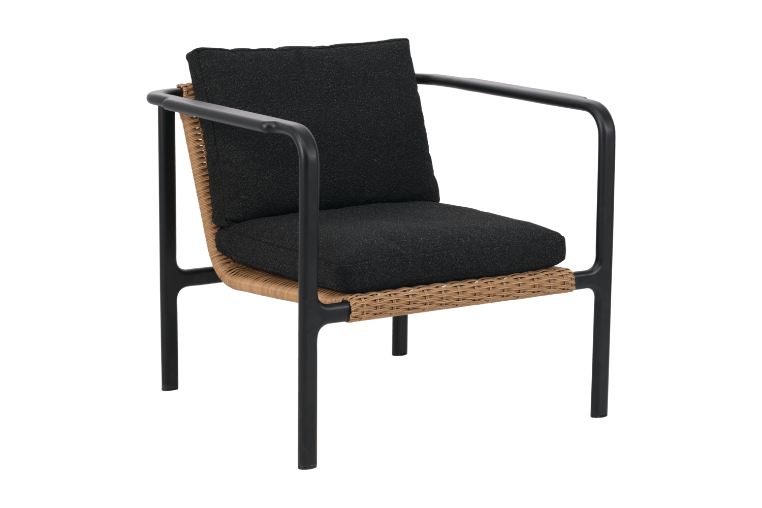 Motty fåtölj svart/teddy black Brafab