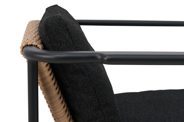Motty fåtölj svart/teddy black Brafab