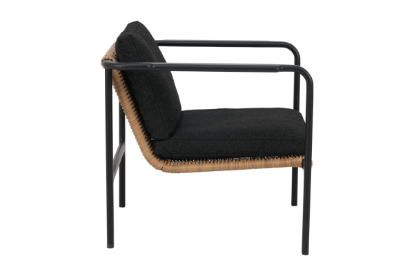 Motty fåtölj svart/teddy black Brafab
