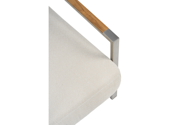 Naos fåtölj rostfritt stål/dot beige Brafab