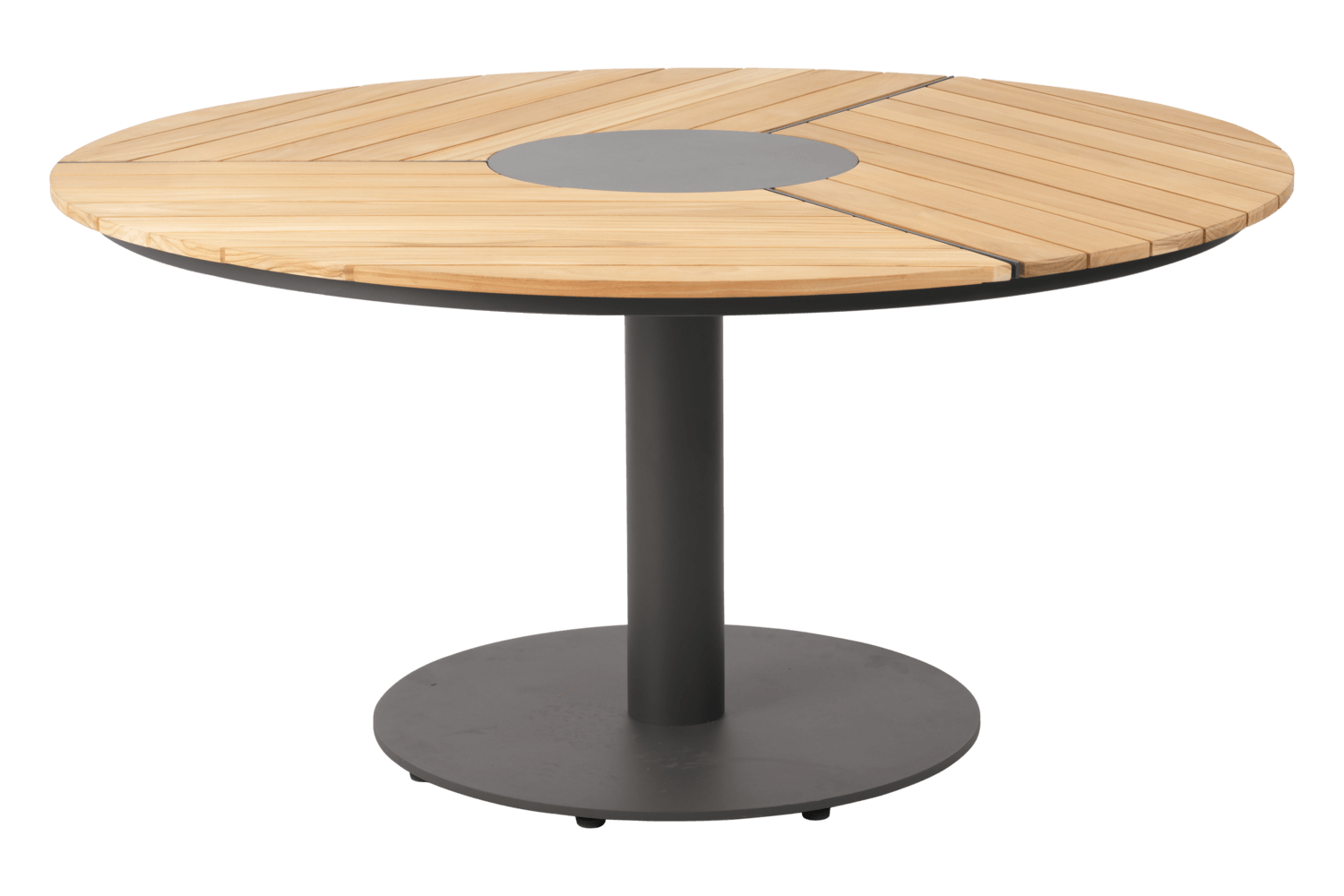 Peace Wood matbord Ø150x73 cm antracit/natur Brafab
