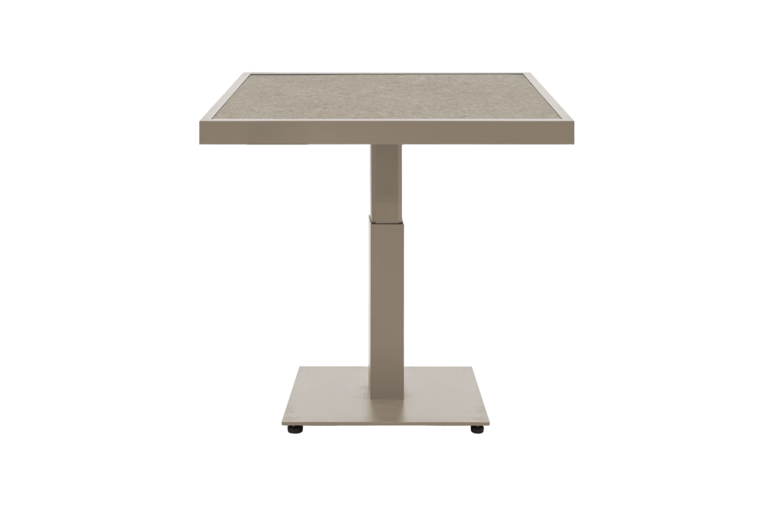 Scale soffbord 85x85x49/73 cm khaki/greish keramik Brafab