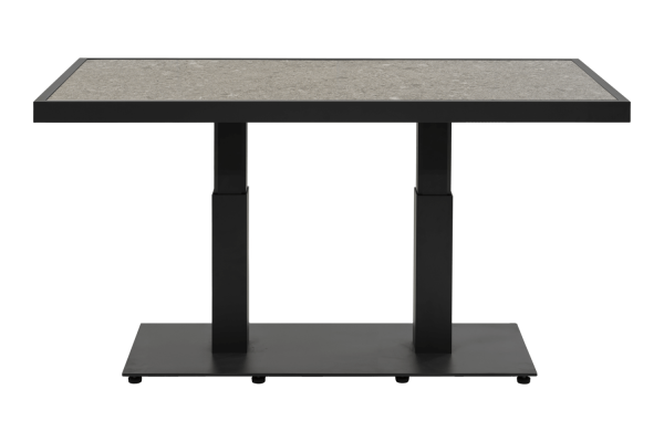 Scale soffbord 140x85x49/73 cm svart/grå keramik Brafab