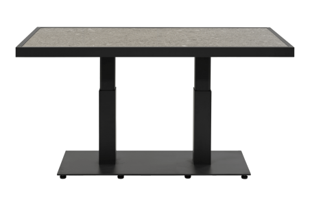 Scale soffbord 140x85x49/73 cm svart/grå keramik Brafab