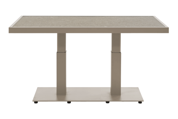 Scale soffbord 140x85x49/73 cm khaki/greish keramik Brafab