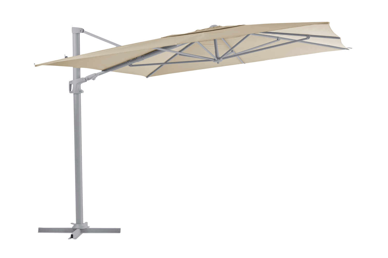 Vinovo frihängande parasoll 400x300 cm khaki Brafab