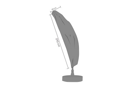 Möbelskydd parasoll Ø265 H75 cm svart - vattentät Brafab