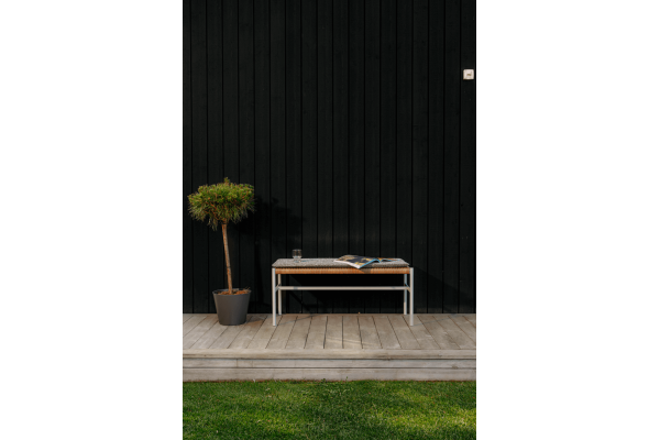 DK bänk light grey/natur Brafab