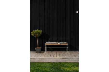 DK bänk light grey/natur Brafab