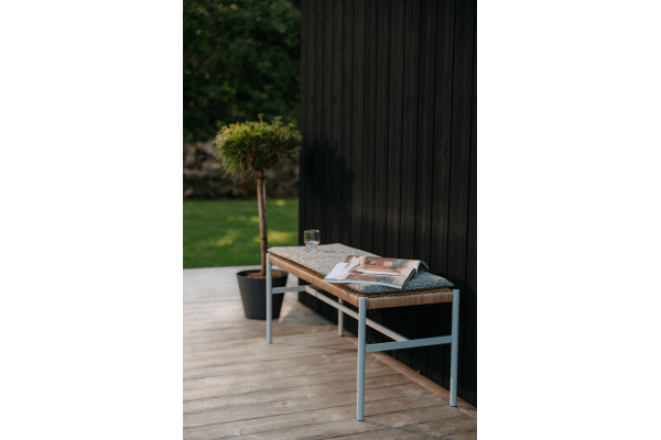 DK bänk light grey/natur Brafab