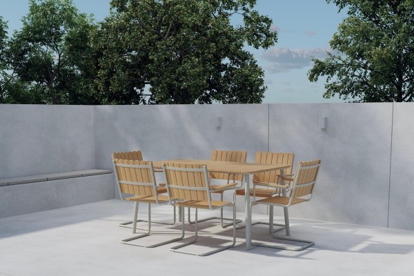 Holmsund rektangulär matgrupp beige Venture Design