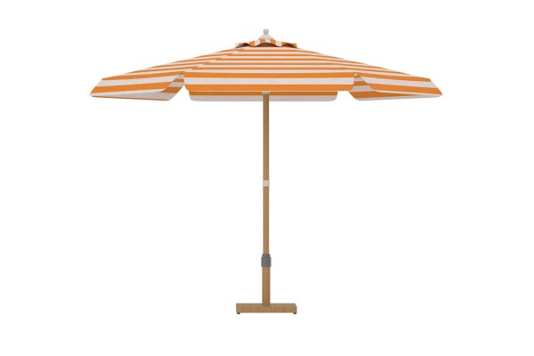 Cerox parasoll Ø270 cm vit/orange Venture Design