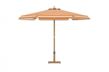 Cerox parasoll Ø270 cm vit/orange Venture Design