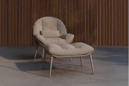 Cala loungefåtölj beige Venture Design
