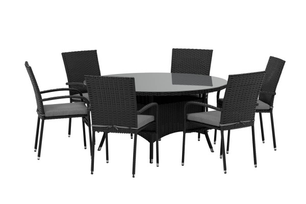 Volta & Anna rund matgrupp svart Venture Design