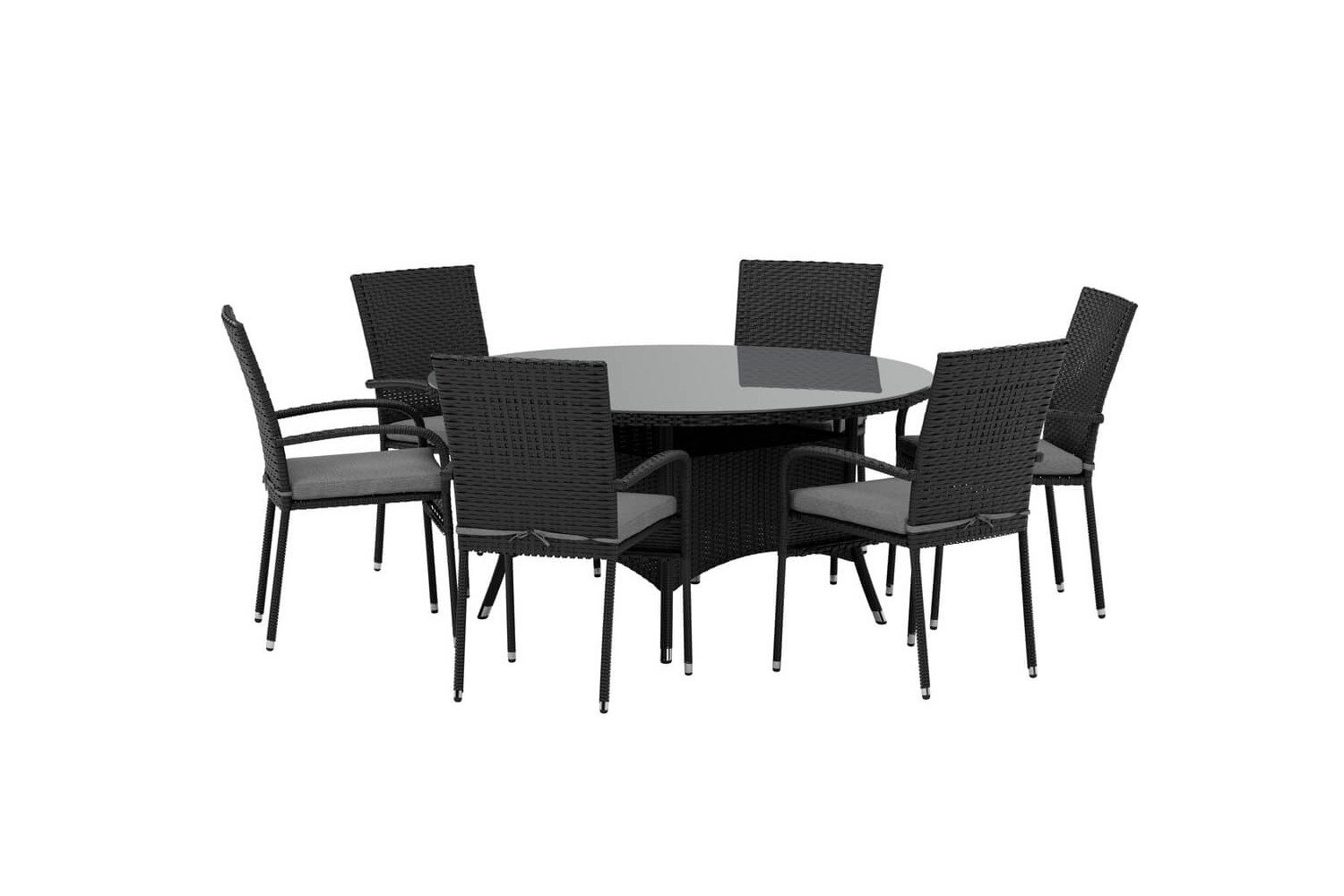 Volta & Anna rund matgrupp svart Venture Design