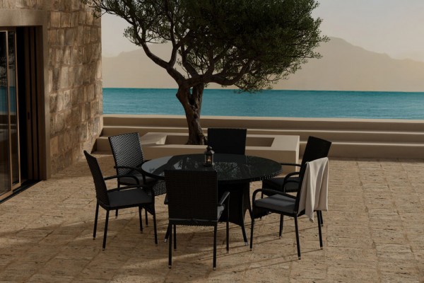 Volta & Anna rund matgrupp svart Venture Design