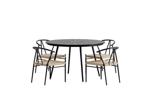 San Vito & Alfons rund matgrupp svart Venture Design