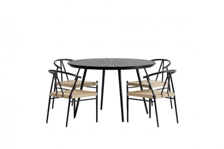 San Vito & Alfons rund matgrupp svart Venture Design