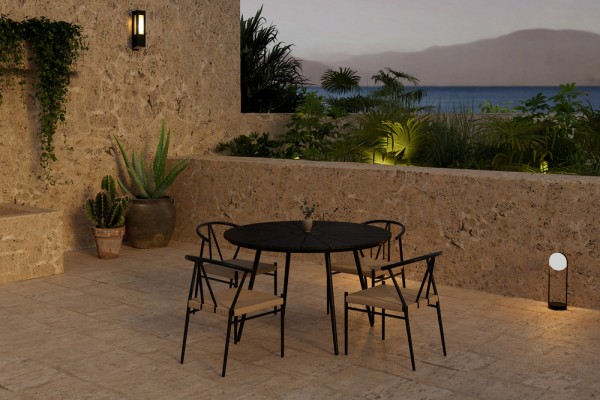 San Vito & Alfons rund matgrupp svart Venture Design