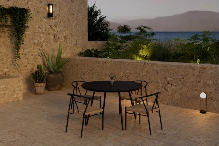 San Vito & Alfons rund matgrupp svart Venture Design