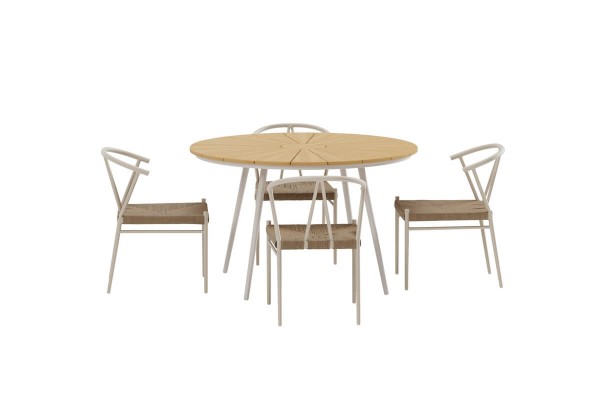 San Vito & Alfons rund matgrupp beige Venture Design