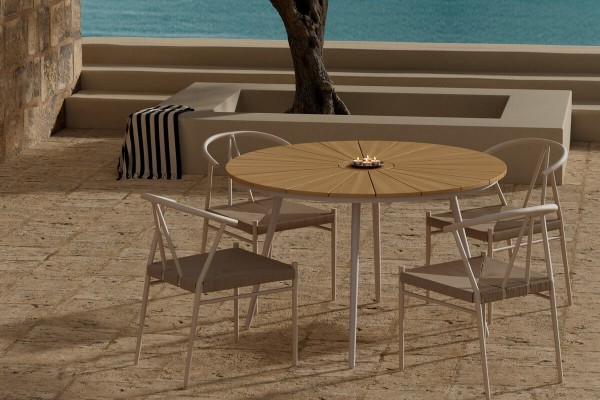 San Vito & Alfons rund matgrupp beige Venture Design