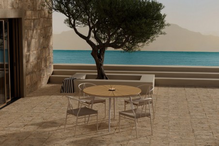 San Vito & Alfons rund matgrupp beige Venture Design