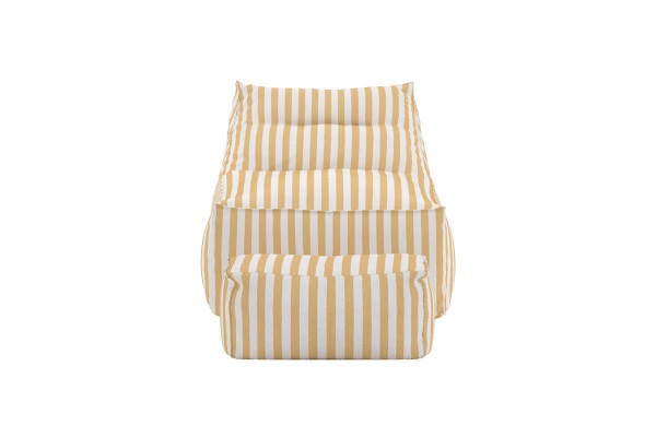 Redang loungebag med ottoman gul/vit randig Venture Design