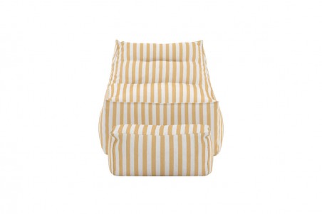 Redang loungebag med ottoman gul/vit randig Venture Design