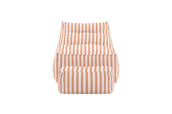 Redang loungebag med ottoman persika/vit randig Venture Design