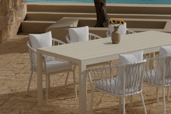 Mirko & Linos matgrupp vit/beige Venture Design