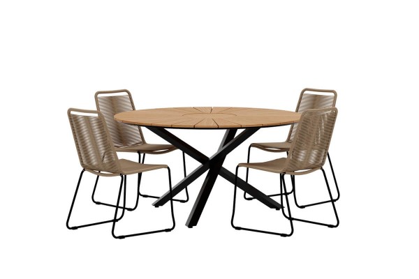 Mexico & Lindos rund matgrupp svart/brun Venture Design