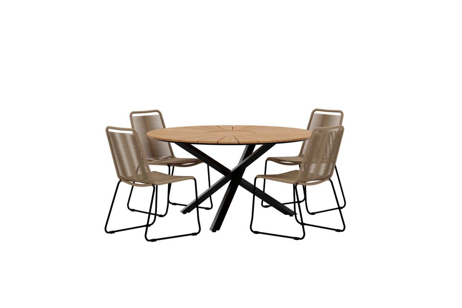 Mexico & Lindos rund matgrupp svart/brun Venture Design