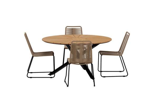 Mexico & Lindos rund matgrupp svart/brun Venture Design