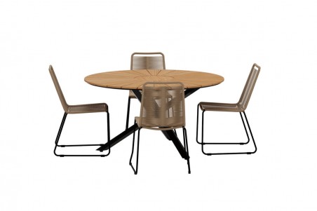 Mexico & Lindos rund matgrupp svart/brun Venture Design