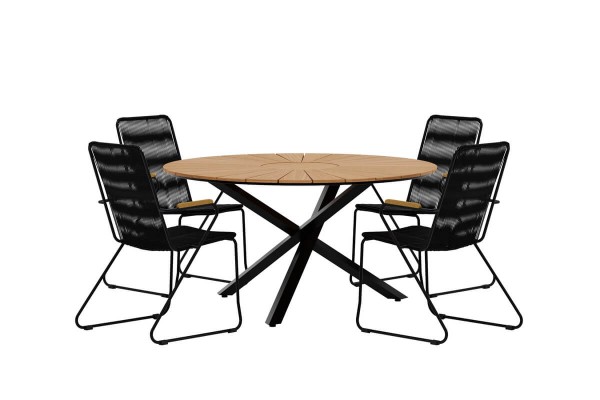 Mexico & Bois rund matgrupp svart Venture Design