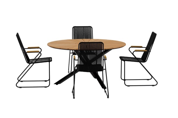 Mexico & Bois rund matgrupp svart Venture Design