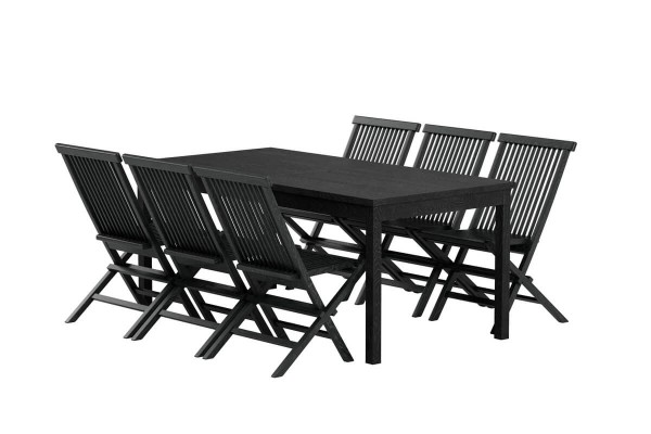 Kenya rektangulär matgrupp svart Venture Design