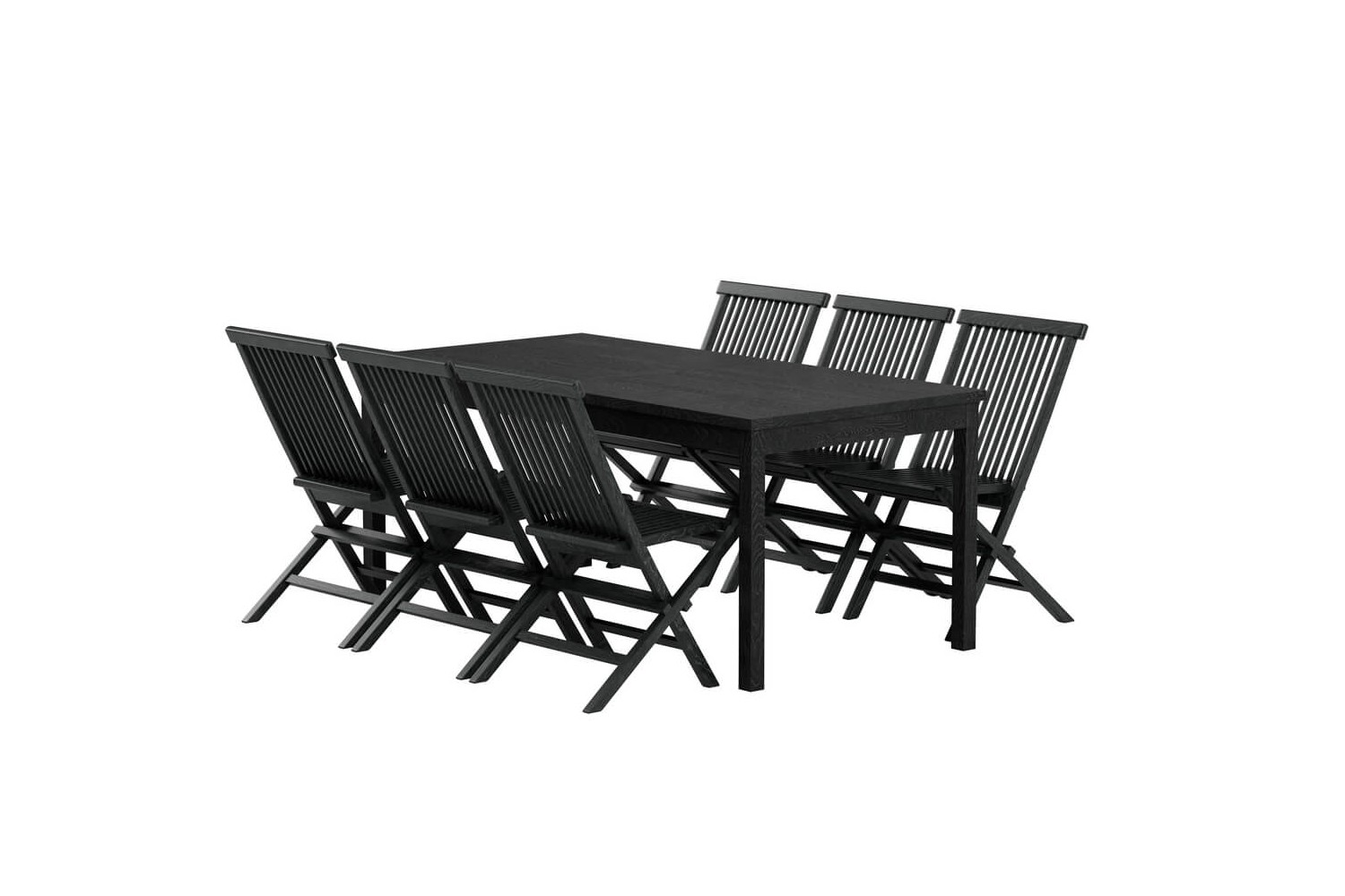 Kenya rektangulär matgrupp svart Venture Design