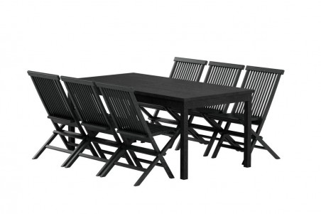 Kenya rektangulär matgrupp svart Venture Design