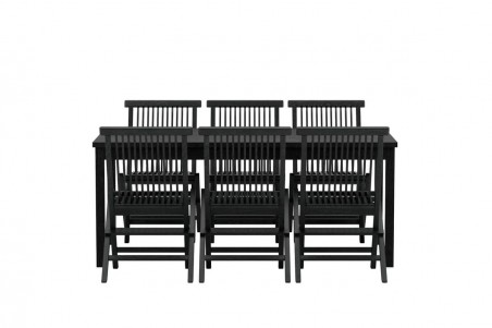 Kenya rektangulär matgrupp svart Venture Design