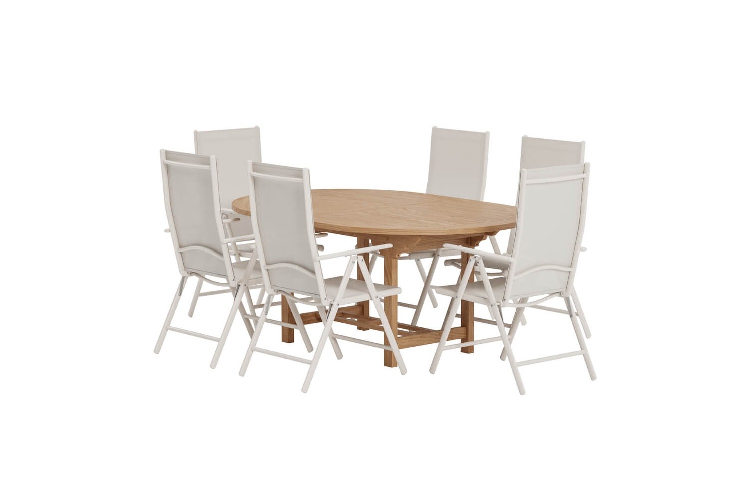 Kenya och Break oval matgrupp natur/beige Venture Design