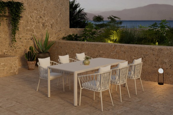 Giardini och Linos matgrupp beige/vit Venture Design