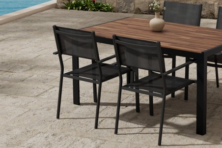 Bois & Copacabana matgrupp natur/svart Venture Design