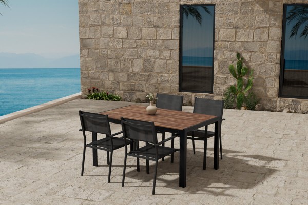 Bois & Copacabana matgrupp natur/svart Venture Design