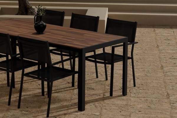 Bois & Copacabana matgrupp svart/natur Venture Design