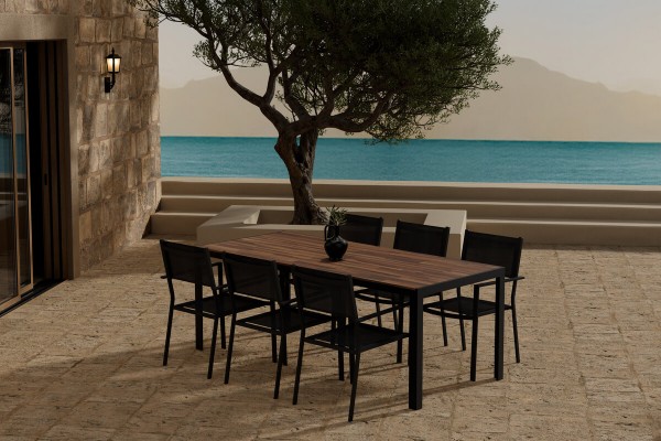 Bois & Copacabana matgrupp svart/natur Venture Design