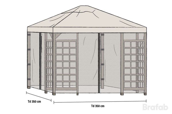 Hov Myggnät 3,5x3,5m 1par Brafab