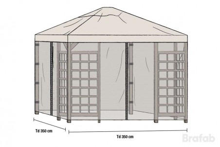 Hov Myggnät 3,5x3,5m 1par Brafab